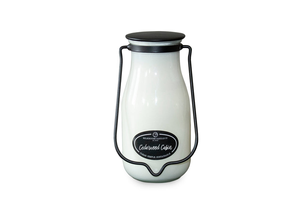 Cedarwood Cabin 14 oz Milkbottle Candle