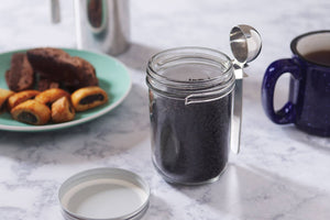 Coffee Scoop Wide Mouth Mason Jar, Stainless Steel