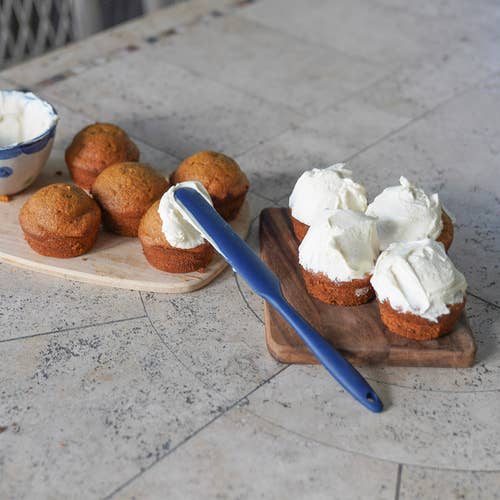 Navy Silicone Icing Spatula, Spreader, 9"