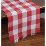 Buffalo Check Crimson Red Table Runner 14x45