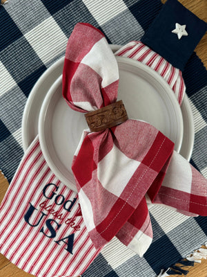 Buffalo Check Crimson Red Napkin 18x18