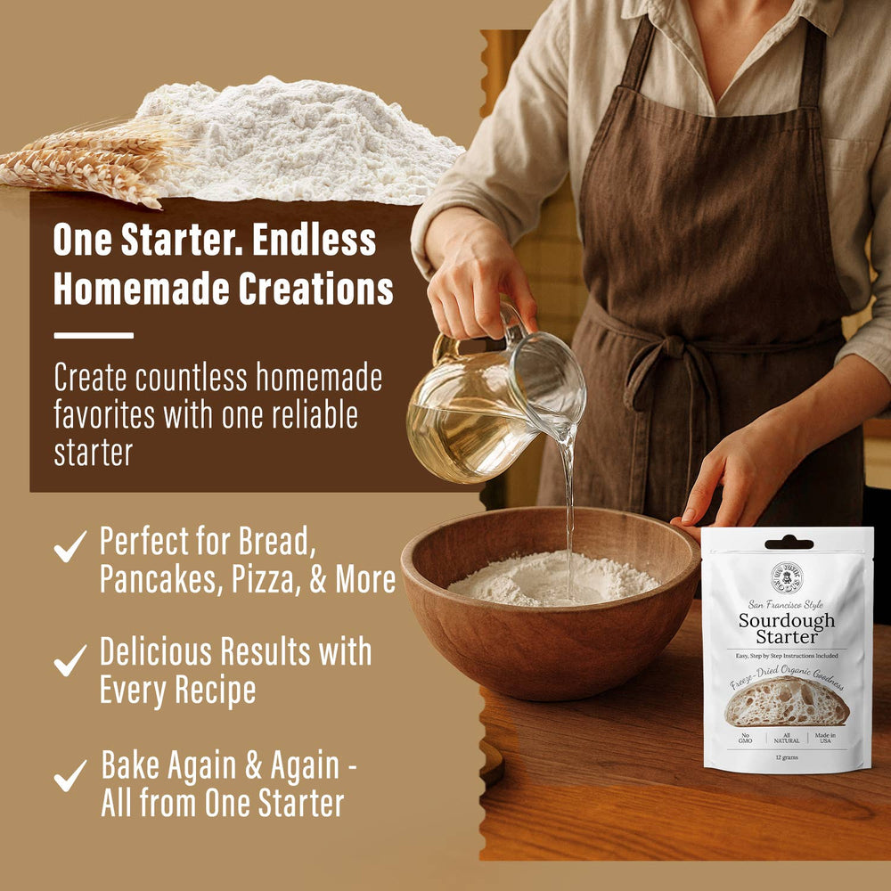 Organic Freeze Dried Sourdough Starter. 12 gr