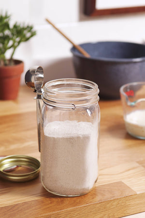 Coffee Scoop Wide Mouth Mason Jar, Stainless Steel