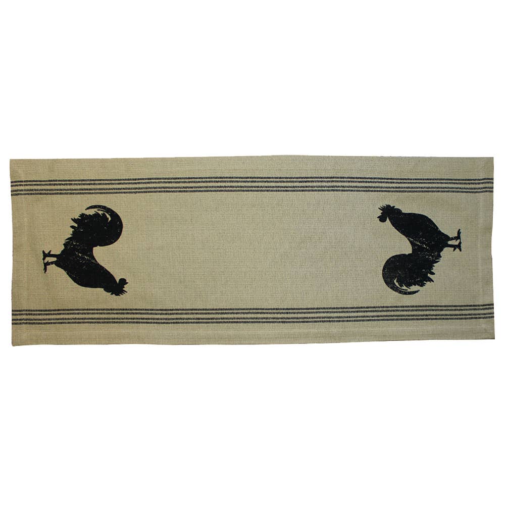 Farmhouse Rooster  Oat Table Runner